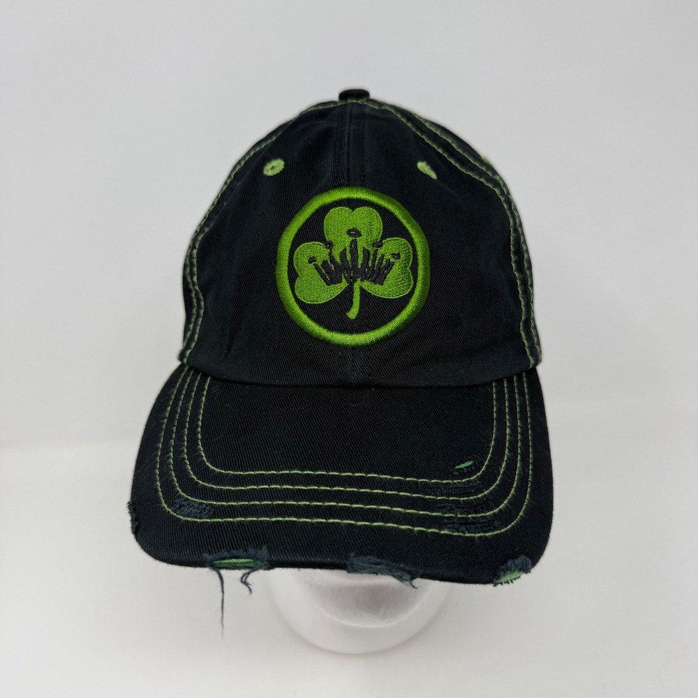 Anheuser-Busch St Patricks Day 2007 Hat Black Green Distressed Baseball Cap OSFM